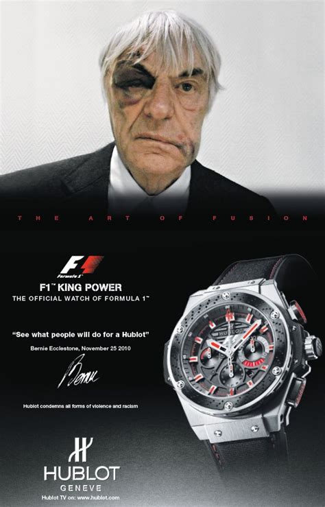 bernie ecclestone hublot ad.